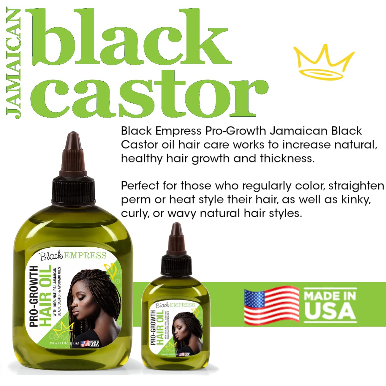 SFC Black Empress Pro-Growth Jamaican Black Castor & Avocado Hair Growth Hair Oil 2.5 oz.