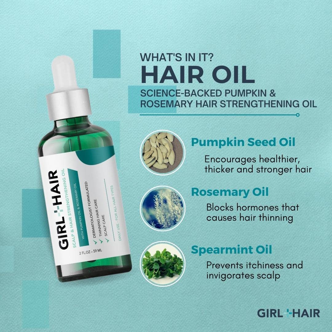 G+H Strengthening Oil | Promotes Thicker, Fuller Hair & Healthy Scalp | With Pumpkin & Rosemary for Healthy Hair | For All Hair Types (2 fl oz)