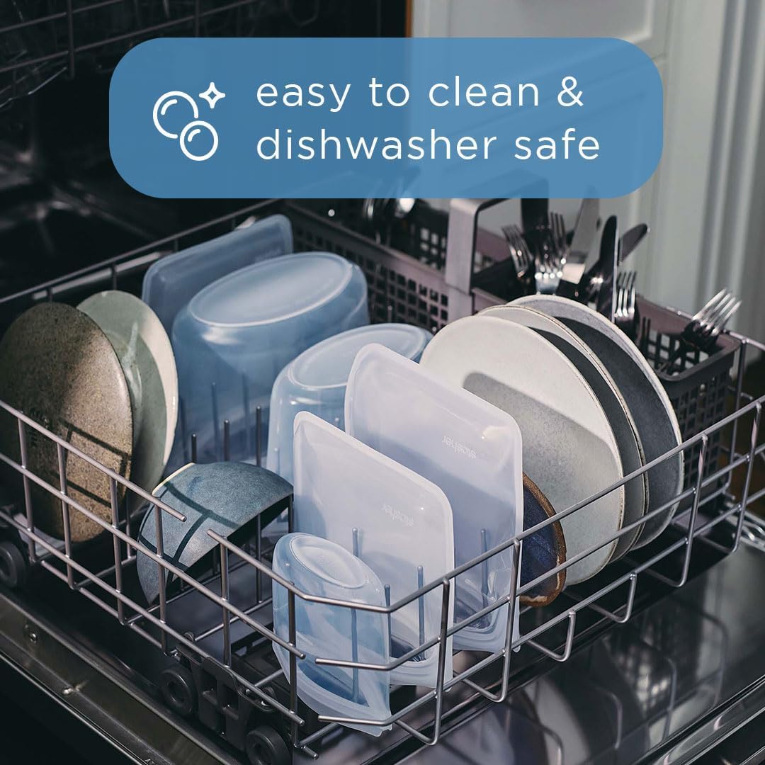 Stasher Platinum Silicone Food Grade Reusable Storage Bag, Rose Quartz (1/2 Gallon) | Reduce Single-Use Plastic | Cook, Store, Sous Vide, or Freeze…