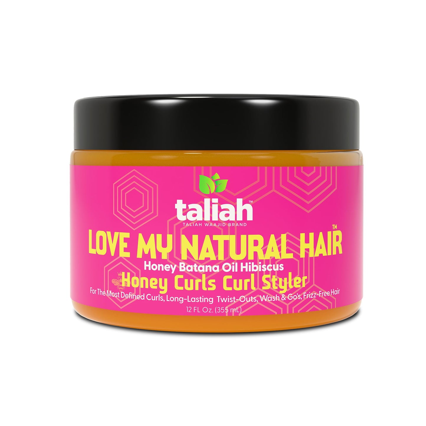 Taliah Waajid Love My Natural Hair Honey Curls Curl Styler 12oz - Curl Defining Cream with Honey - Moisturizing, Frizz-Control Styler for Natural