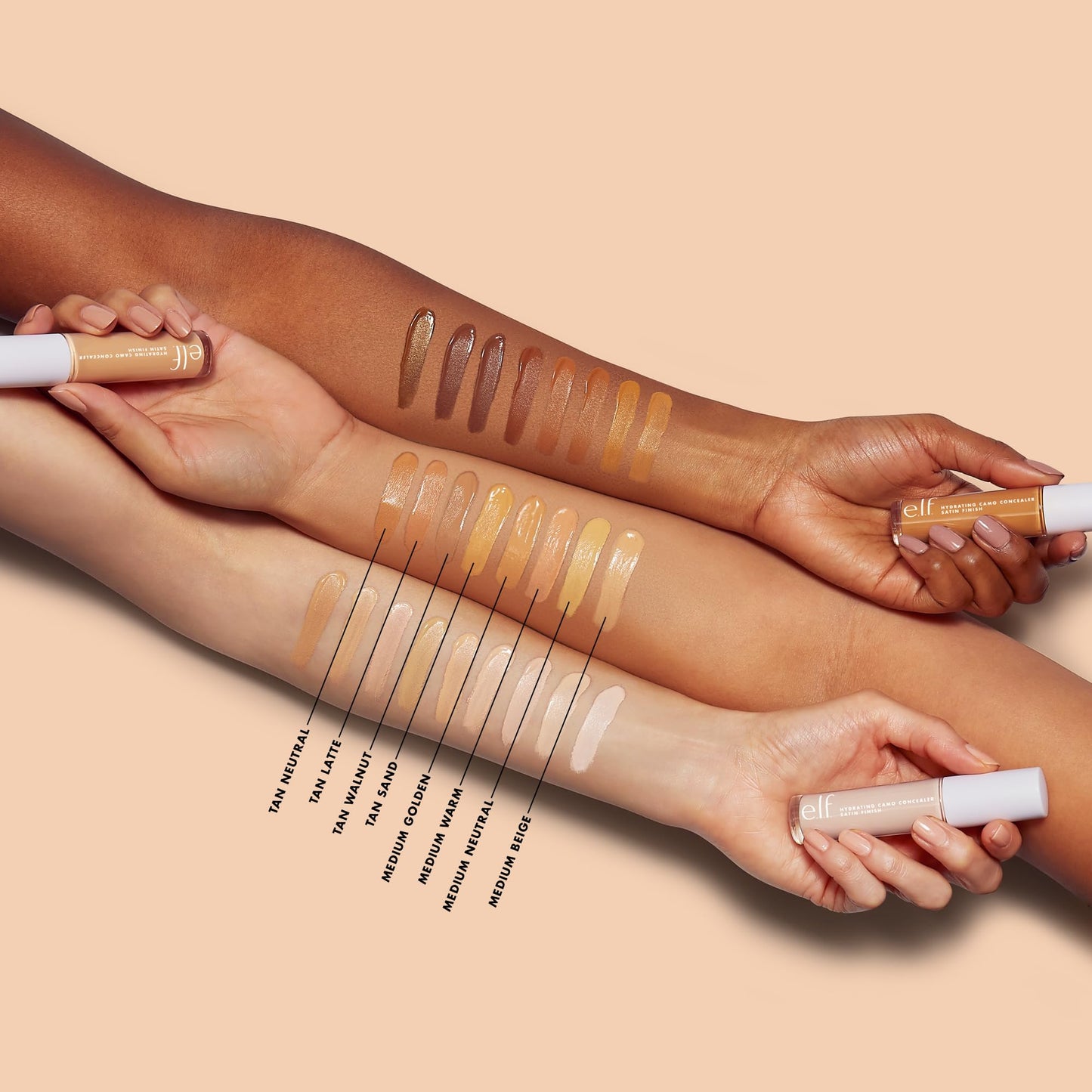 e.l.f. cosmetics Hydrating Satin Camo Concealer - Medium Beige, 0.203 Fluid_Ounces
