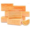 Australian Botanical Soap, 6.6 OZ, Vitamin C and Valencia Orange, Triple Milled Bars made with a Natural Soap Base and Enriched with Organic Shea