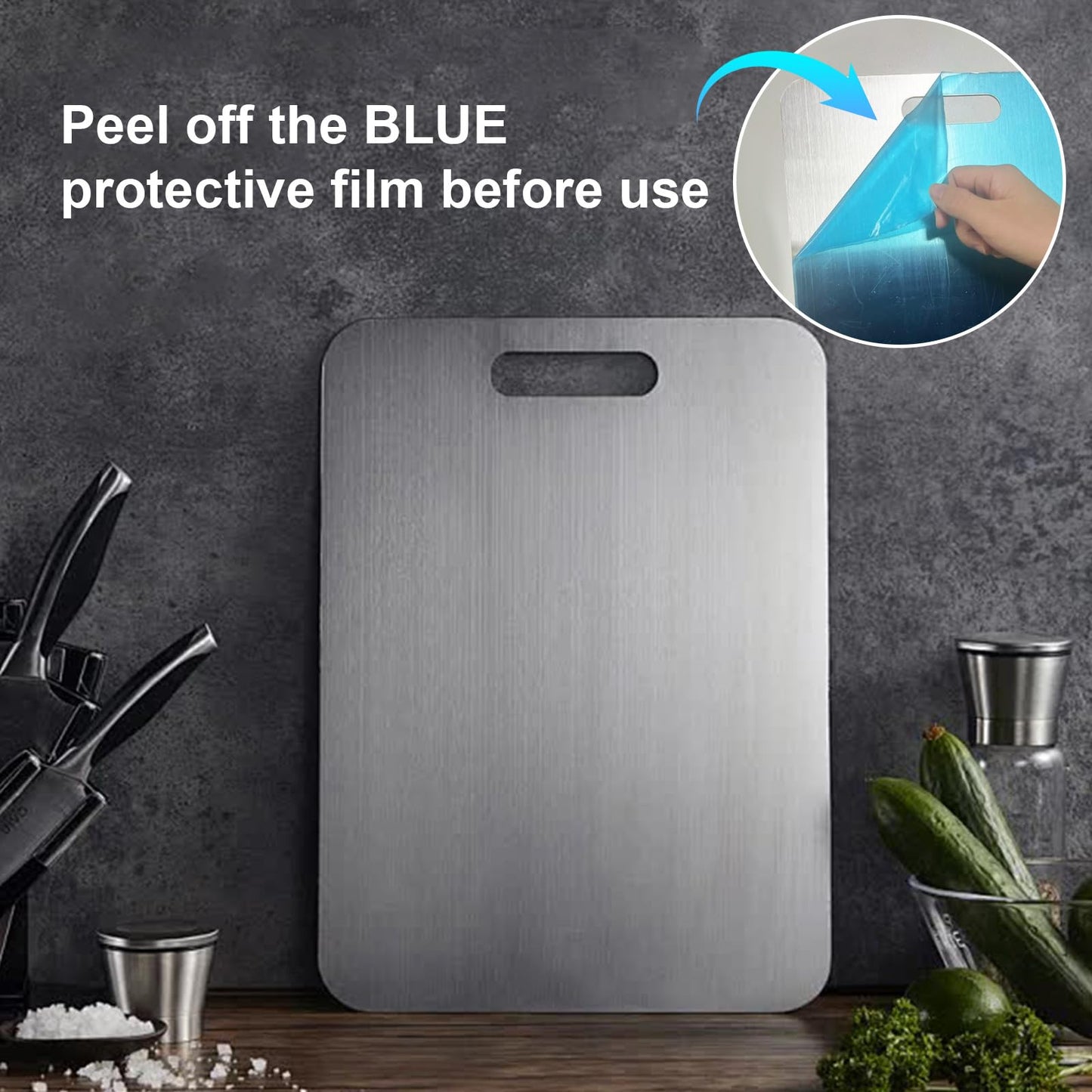 Katuchef Titanium Cutting Board,2026 New 100% Pure Titanium Cutting Boards for Kitchen,Titan Cut Pro Non toxic Doubld-Side Durable Chopping Boards…