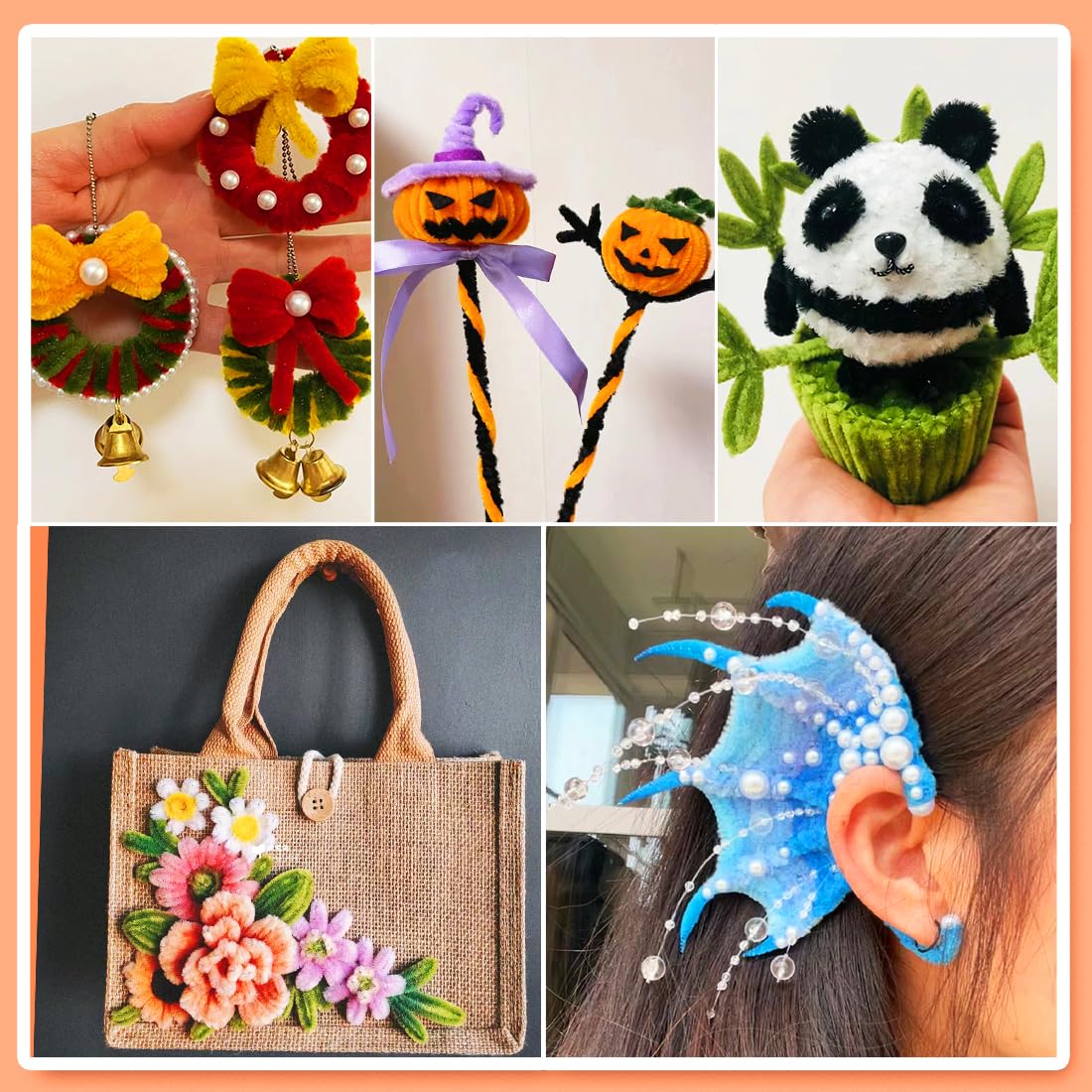 GAGANIU 200pcs Pipe Cleaners, Pipe Cleaners for crafts, Craft Supplies Multicolor Chenille Stems for Art&Craft Christmas DIY…