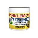 PINK LEMON Braiding Gel Peppermint - Maximum Hold, No Flaking, Long Lasting Hold, High Shine. For Micro, Inter, Dread, Faux, Loc, Twist, Braid, Edge