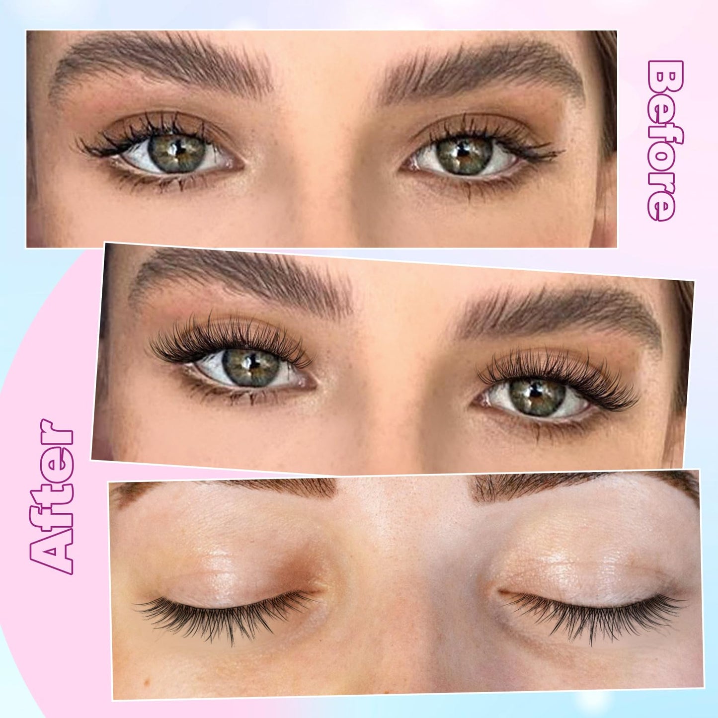 Lash Clusters Wispy Eyelash Clusters CC-Curly Cluster Lashes zanlufly Natural Individual Lashes 180Pcs Eyelash Extension 10-12MM DIY Lash Extension Beauty and Personal Care zanlufly