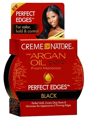 Creme Of Nature Argan Oil Perfect Edges Black 2.25 Ounce (2 Pack)