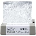 ForPro Expert Embossed Foil Sheets 500S, Aluminum Hair Foils for Color Application and Highlighting Services, Food Safe, Pop-Up Dispenser, 5” W x