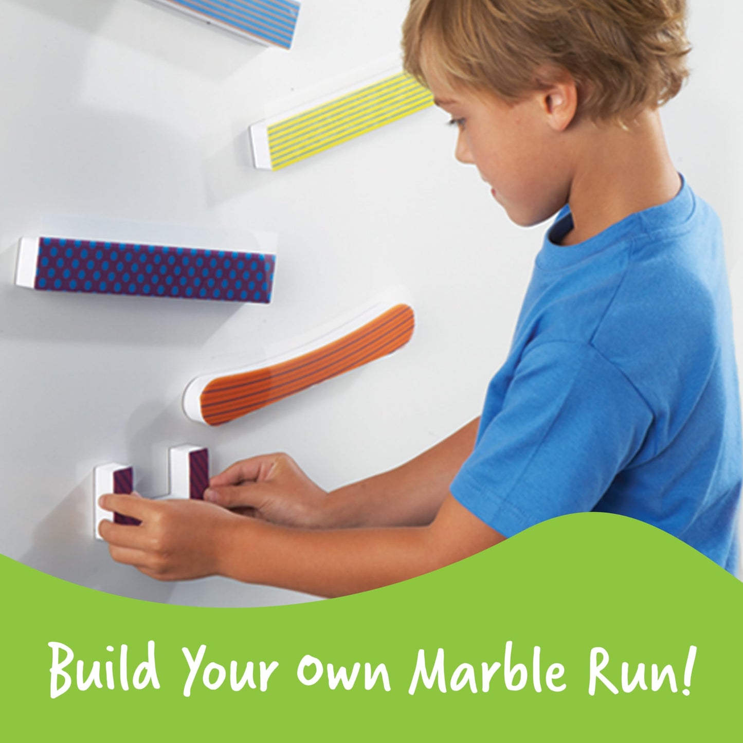 Learning Resources Tumble Trax Magnetic Marble Run – STEM Wall Activity Toy for Kids, Montessori Classroom Must-Have, Fine Motor Skills