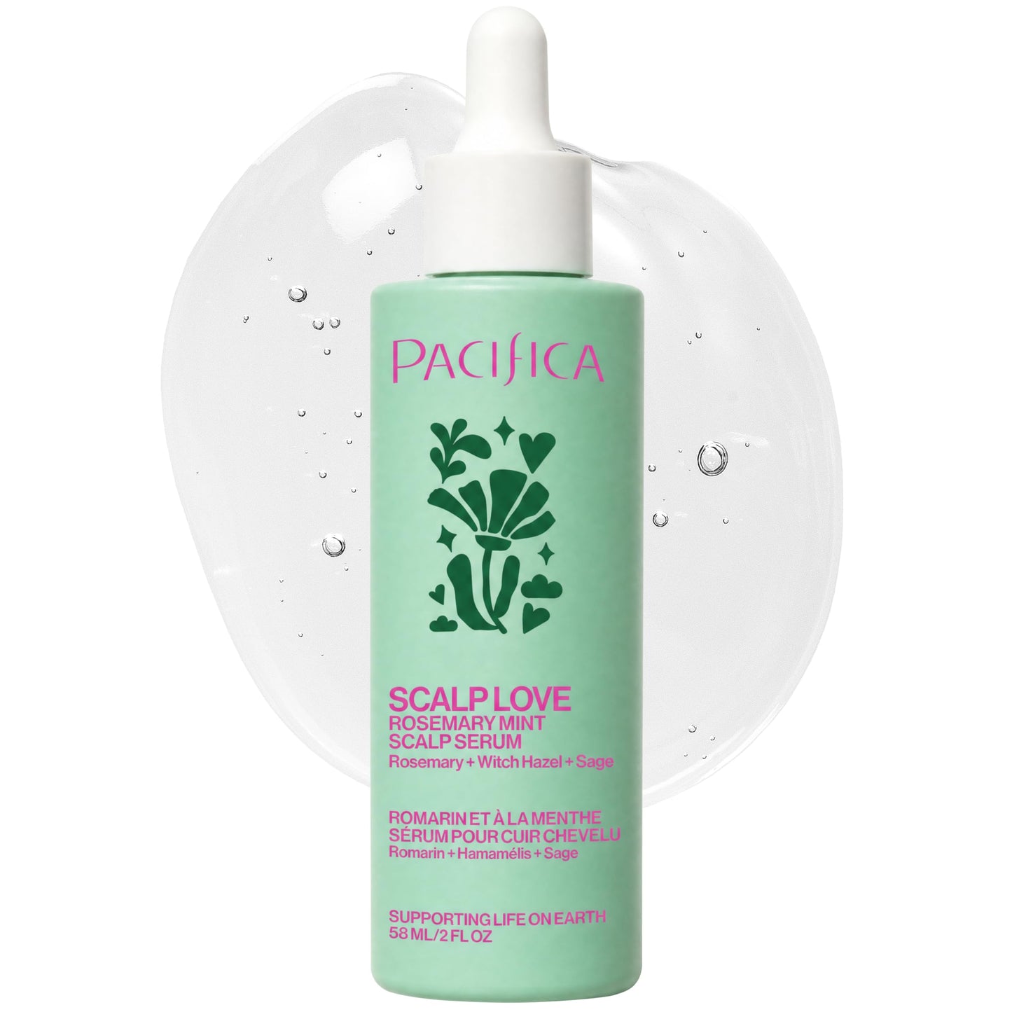 Pacifica Scalp Love Rosemary Mint Serum - Dry, Flaky, and Itchy Scalp Serum, Hydrating, Moisturizing, and Calming Treatment Formulated with Witch Beauty and Personal Care Pacifica