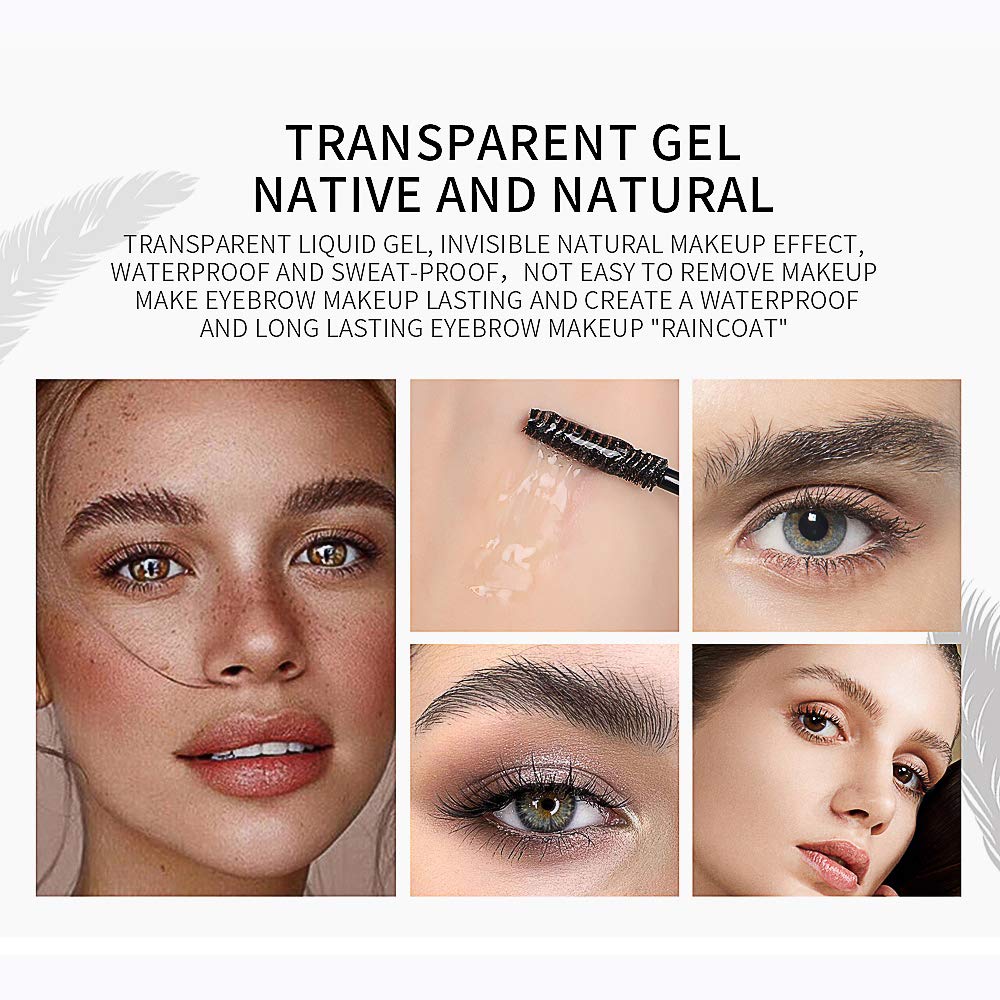 DAGEDA Clear Eyebrow Setting Gel, 2 Pack Brow Fix Gel, Waterproof And Sweat-Proof Eyebrow Repair Liquid Brows Styling Beauty Salon Home Use Makeup