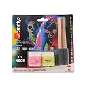 2-Pack Neon UV Liquid Latex Kit - Two 1oz Pink & Yellow, Glows Under UV/Blacklight, Includes 2 Precision Brushes, Perfect for Festivals, Raves, SFX
