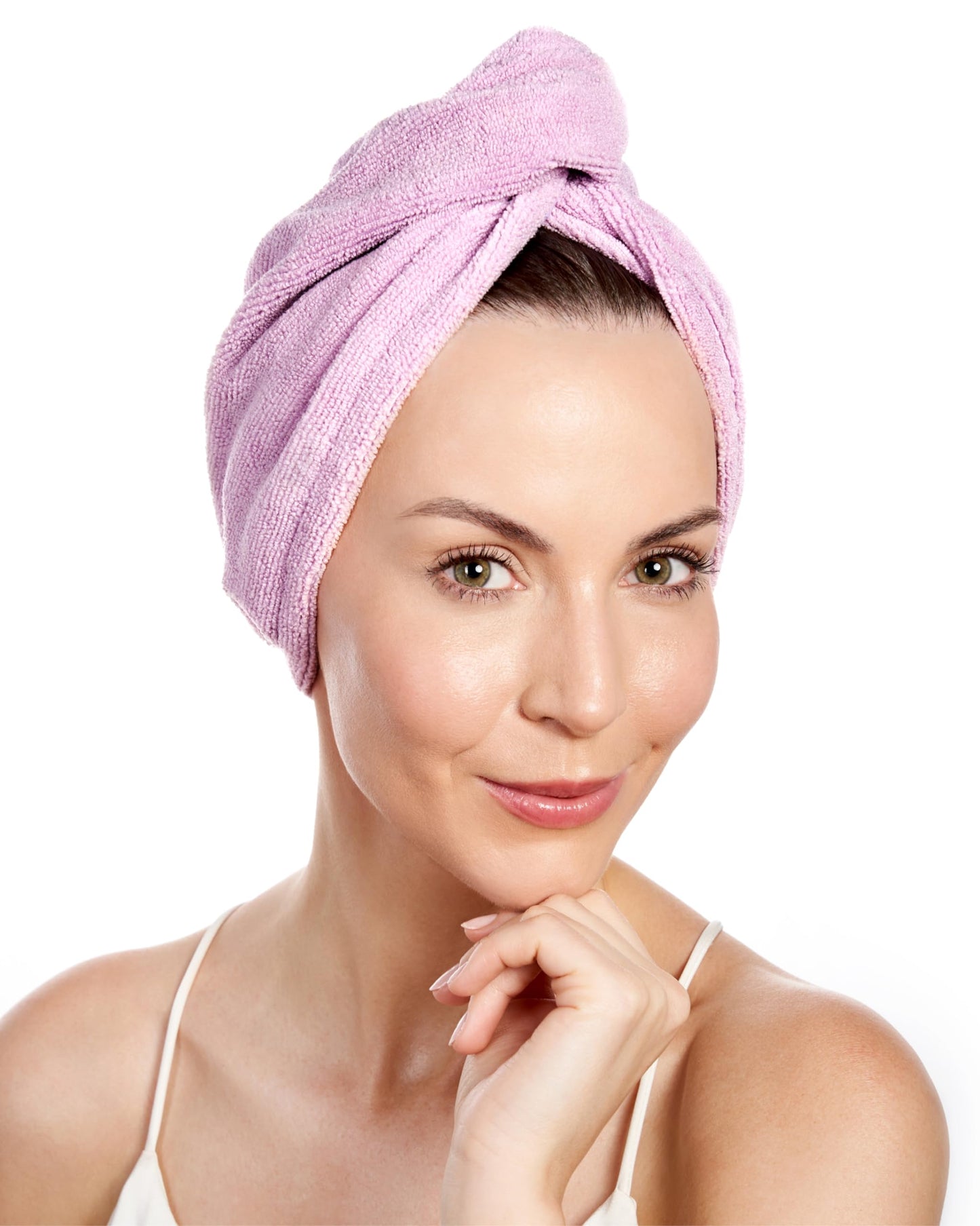 Keranique Microfiber Hair Towel Wrap - Quick Drying Head Turban for Women - Large Size Anti Frizz Wrap Towel - Anti Damage Around Head Hair Wrap…