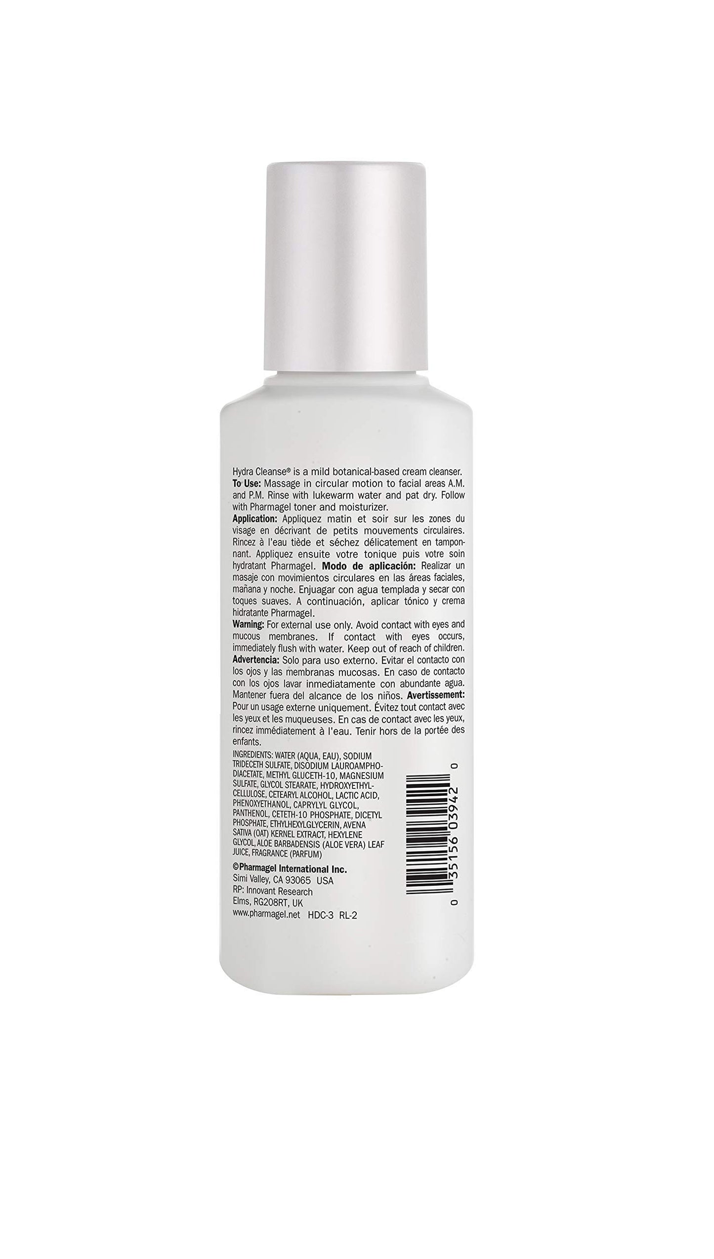 Pharmagel Hydra Cleanse Water Rinseable Facial Cleanser for All Skin Types | Natural Face Wash | Hydrating, Age Defying, and Revitalizing Face