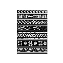 3dRose Towel - White on Black Mudcloth Inspired Tribal Stripe Pattern - African Art - 15 by 22-inches (TWL_318148_1)