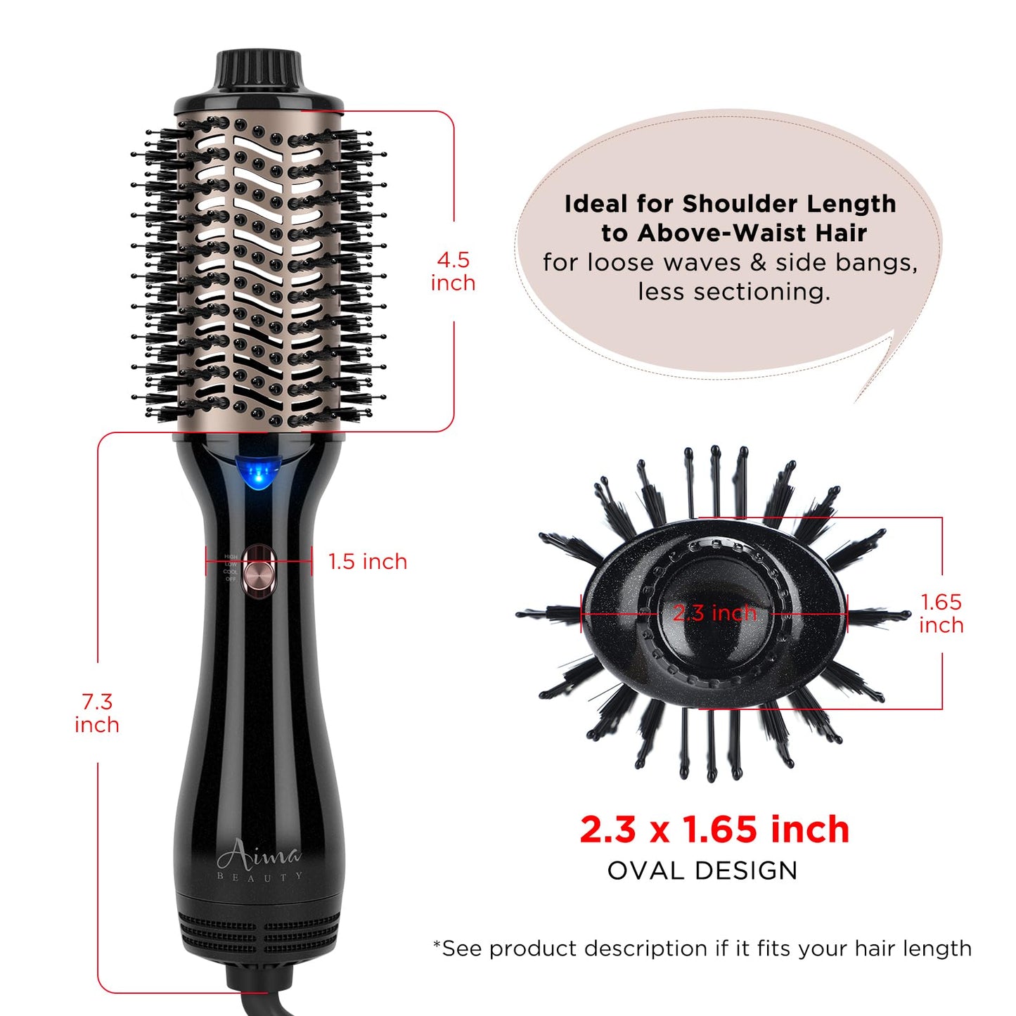 One Step Hair Dryer & Volumizing Hot Air Brush, Blow Dryer, Ceramic Straightener, Curler & Hot Comb 4 in 1 Salon Ionic Brush, Hair Styling Tools