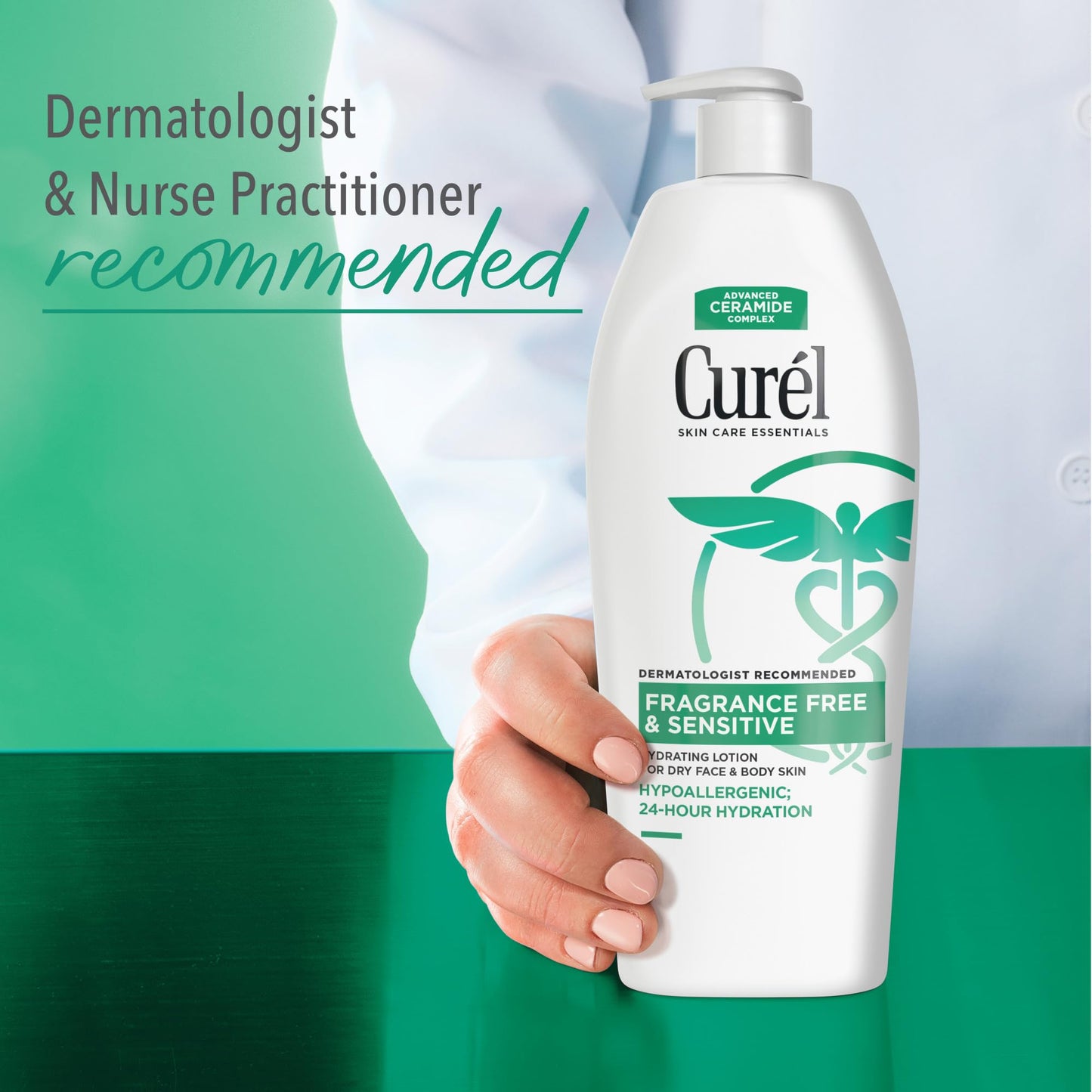 Curel Fragrance Free Comforting Body Lotion, Body and Hand Moisturizer for Dry, Sensitive Skin, 13 Ounce, with Advanced Ceramide Complex, Repairs