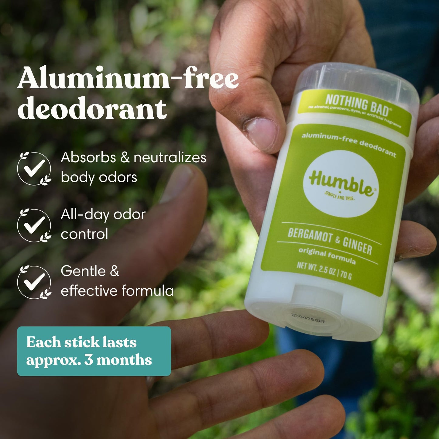 Humble Aluminum-Free Deodorant for Women & Men, Zesty & Earthy Variety Pack - Clean & Fresh Natural Deodorant Stick with Essential Oils Beauty and Personal Care HUMBLE SIMPLE AND TRUE.