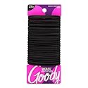 Goody Ouchless Women's Elastic Hair Ties - 27 Count, Black - 4MM for Medium Hair - Long-Lasting Braids, Ponytails, and More - Pain-Free Hair
