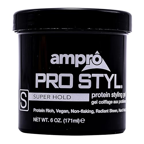 AmPro Pro Styl Styling Gel - Protects and Strengthens Your Strands - Non-Flaking, Alcohol Free, Vegan Formula - Flexible, Touchable Hold for All Hair