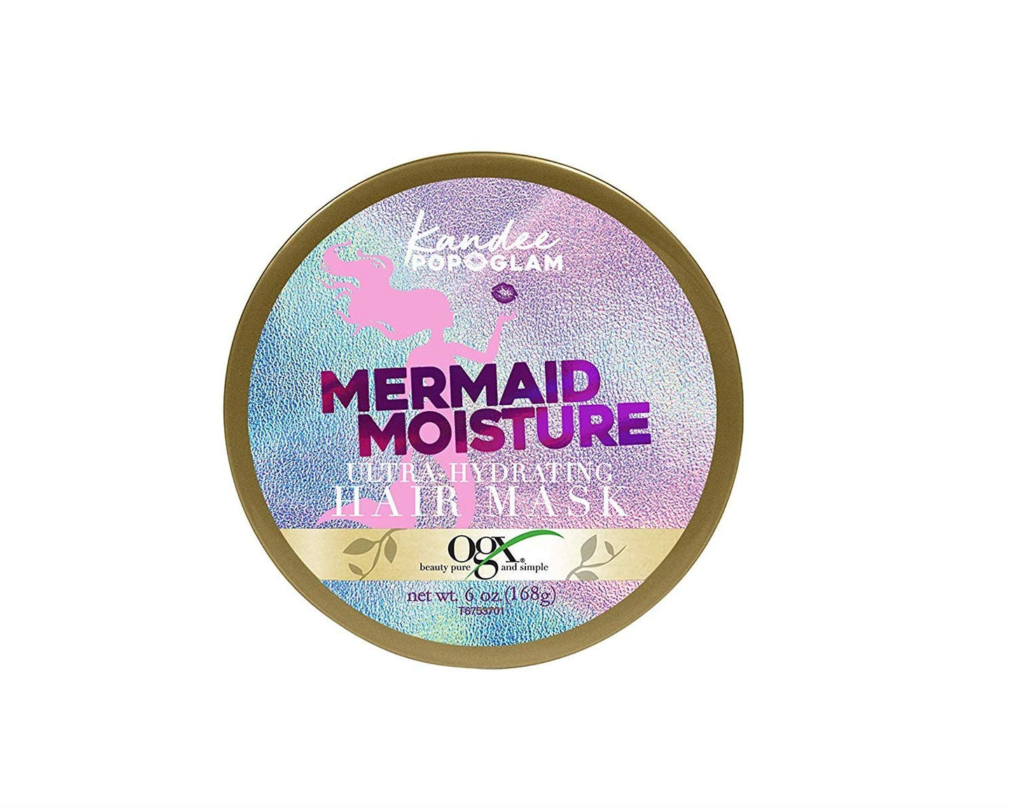OGX Kandee Johnson Collection Mermaid Moisture Deep Conditioning Hair Mask for Color-Treated Hair, Sulfate-Free Surfactants Moisturizing Treatment