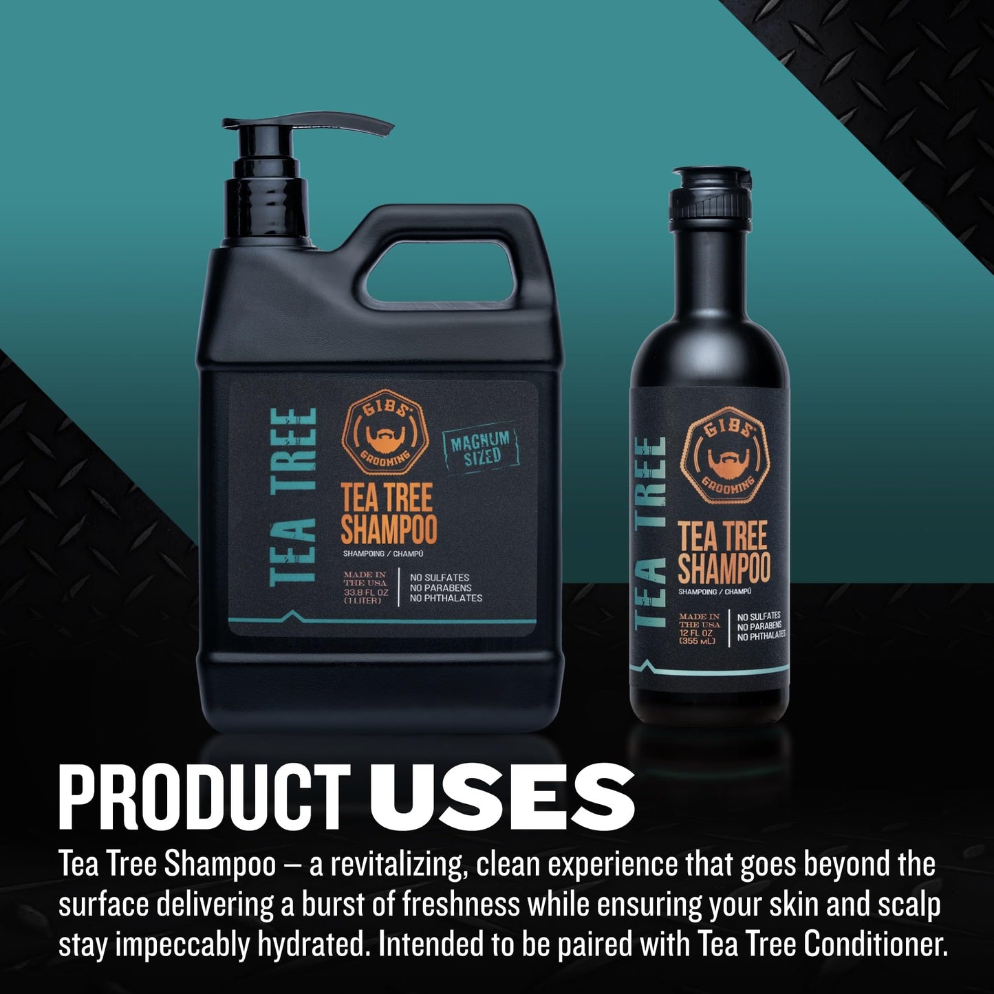 GIBS Tea Tree Liter Set - Shampoo and Conditioner