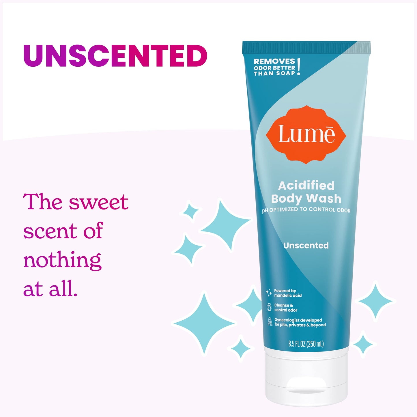 Lume Acidified Body Wash - 24 Hour Odor Control - Removes Odor Better than Soap - Moisturizing Formula - Formulated Without SLS or Parabens - OB/GYN