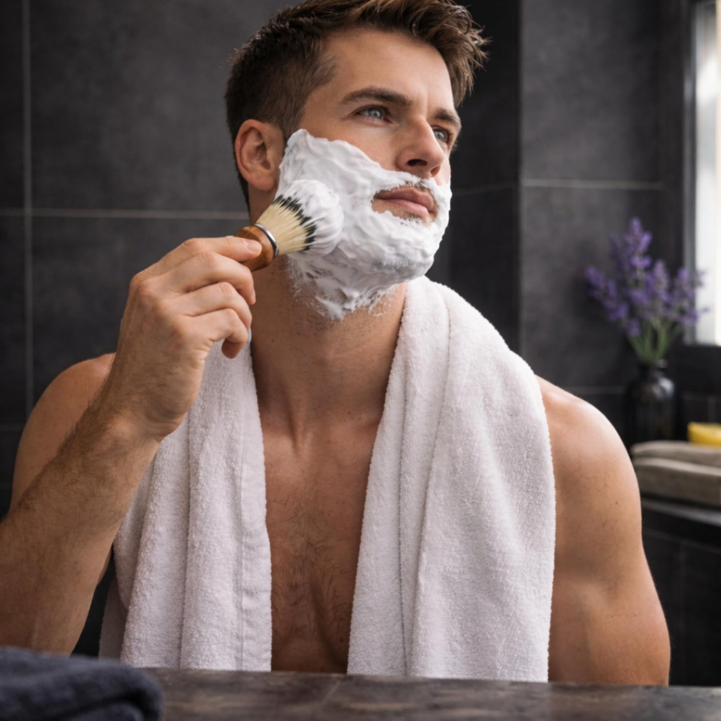 G.B.S Men's Shaving Soap 97 Percent All Natural Enriched with Shea Butter and Glycerin, 3-Ounce, Each Pack of 3 Beauty and Personal Care G.B.S