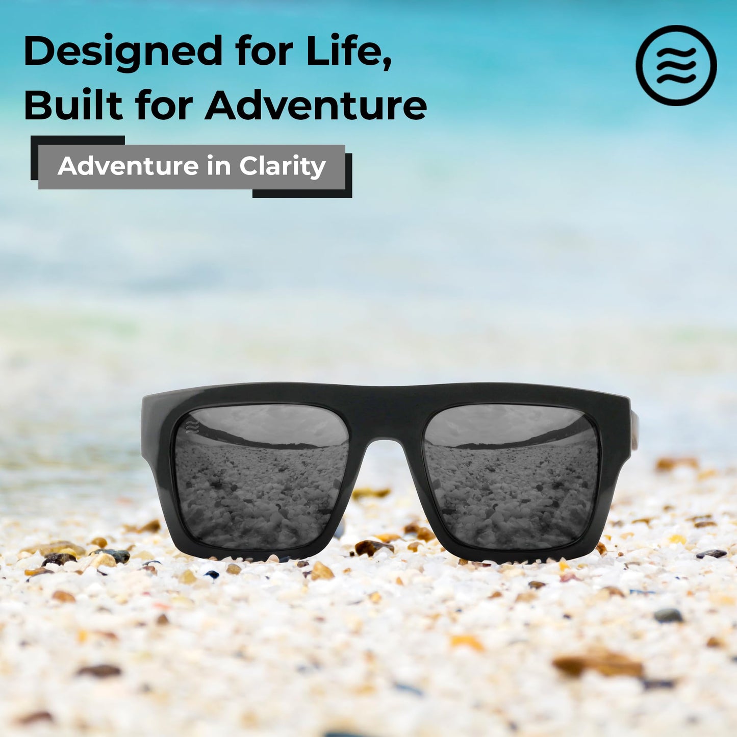 NEVEN RG Men's Polarized Sunglasses - Bold Rectangle UV Protection Sunglasses - Trendy Metro Fashion Glasses for Men & Women