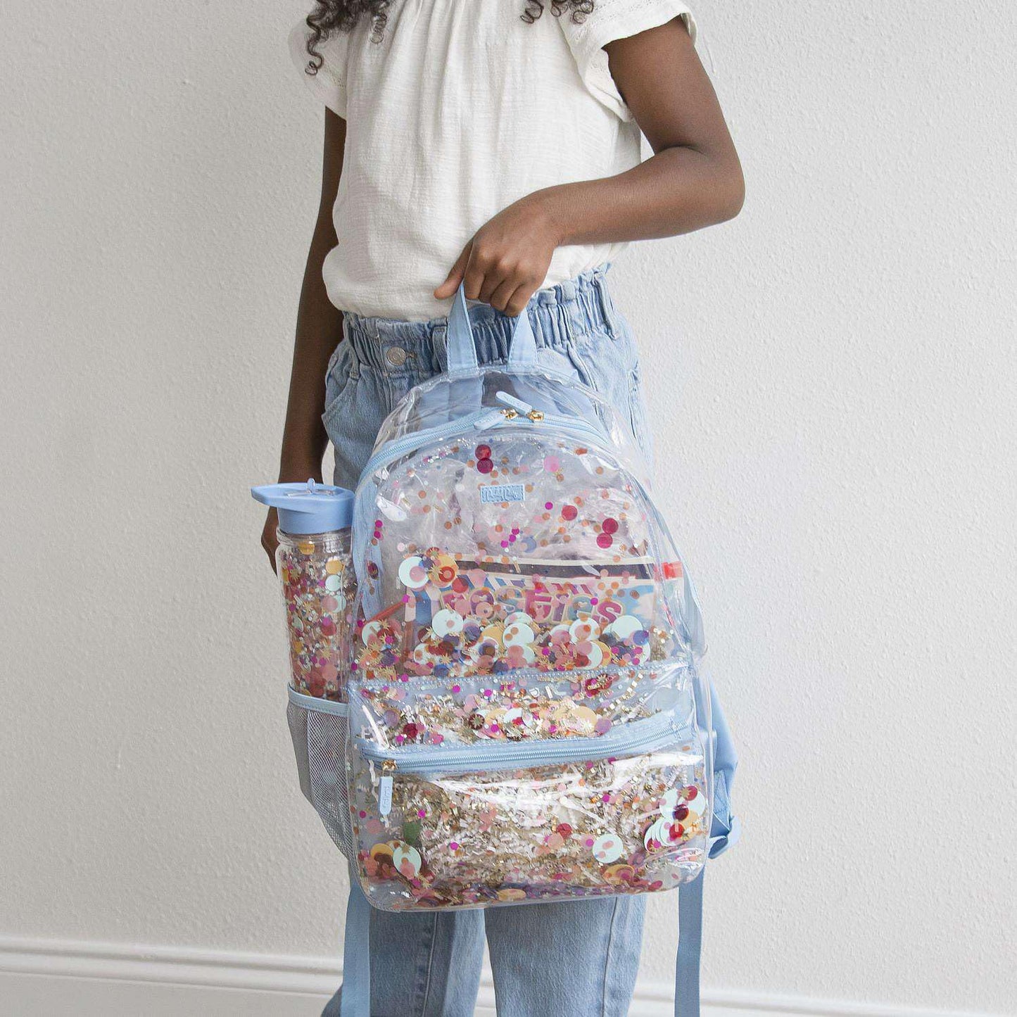 Packed Party Celebrate Every Day Clear Backpack; Women's Small Fashion Shoulder Book Bag; Great for Ladies at School, Work, Travel, and the Beach…