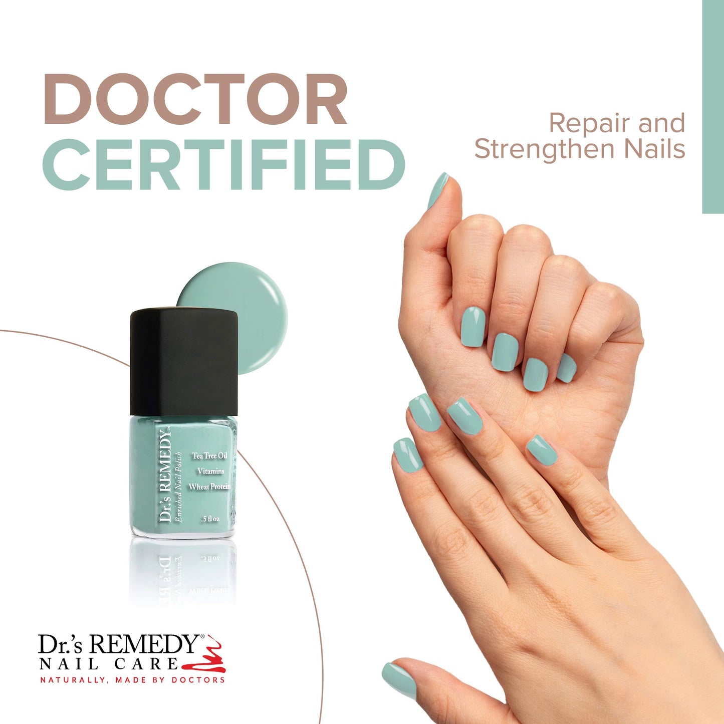 Dr’s Remedy Enriched Nail Polish: Non Toxic, All Natural, and Organic - Doctor Formulated: Strengthens, Restores, Heals, and Protects '24-Free'