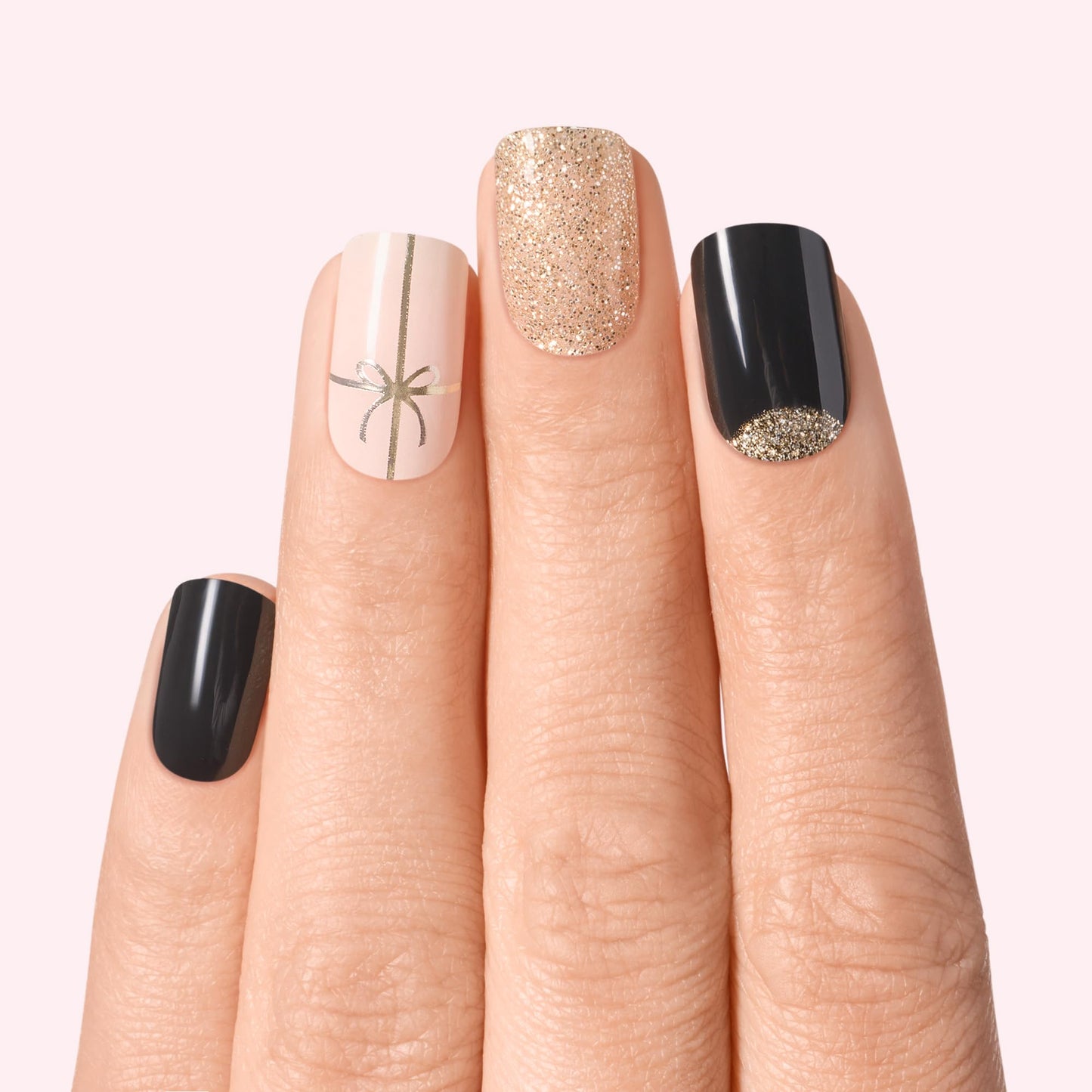 Dashing Diva Glaze Nail Strip Set - Old Gold - Long Lasting, Chip Resistant, Semi-Cured Gel Nail Strips - Gel Set - 4-Piece Manicure Kit with 32 Beauty & Personal Care Dashing Diva
