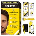 Reusable Hair & Beard Dye for Men - Dark Brown 3.1 | Up to 5 Uses, 7 Minutes | Natural Gray Coverage, No-Drip Cream with SkinArmour® - Cleverman