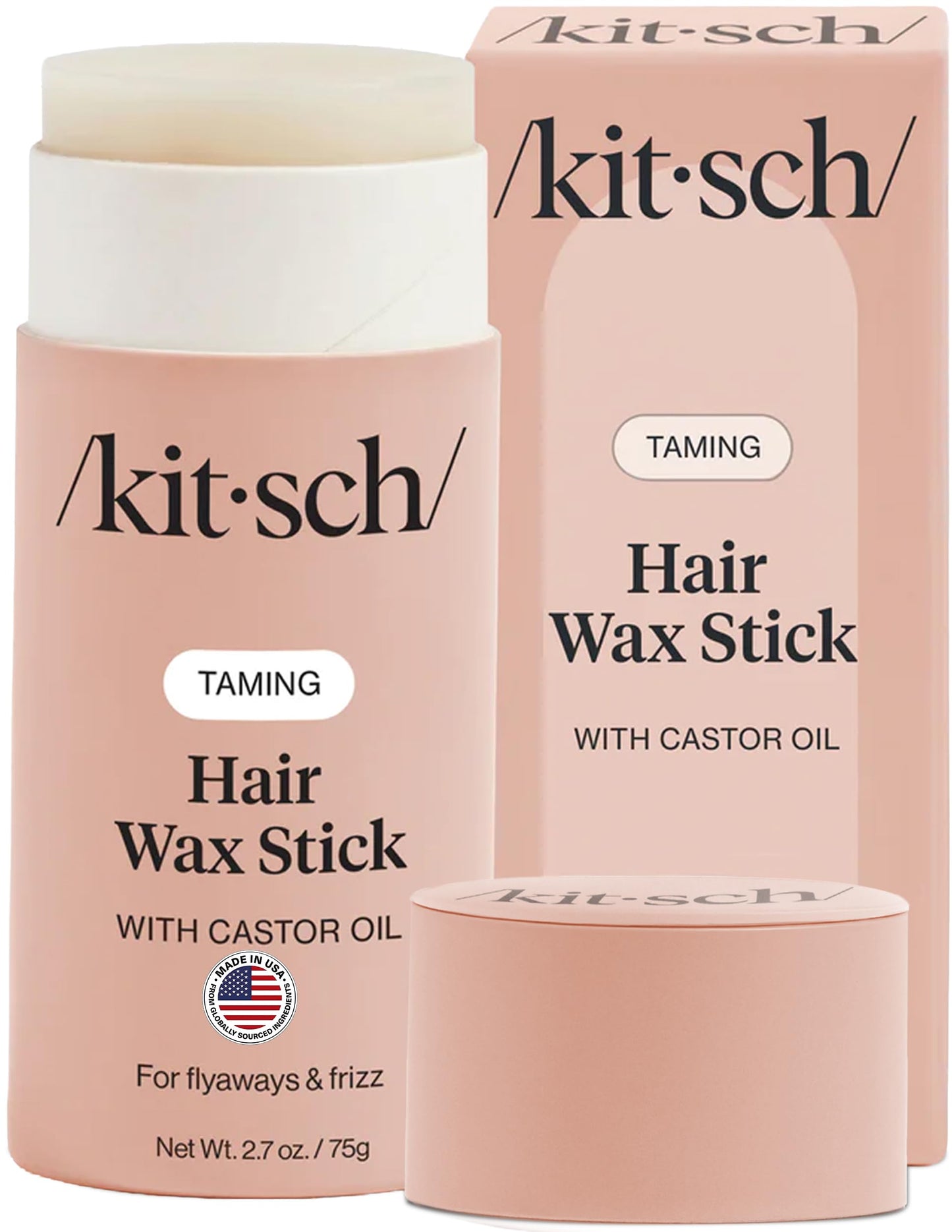 Kitsch Hair Wax Stick for Women & Men - Anti-Frizz and Fly Away Hair Tamer, No Residue Hair Finishing Stick | All Day Hold Styling Product - 2.7 oz Beauty and Personal Care Kitsch Default Title