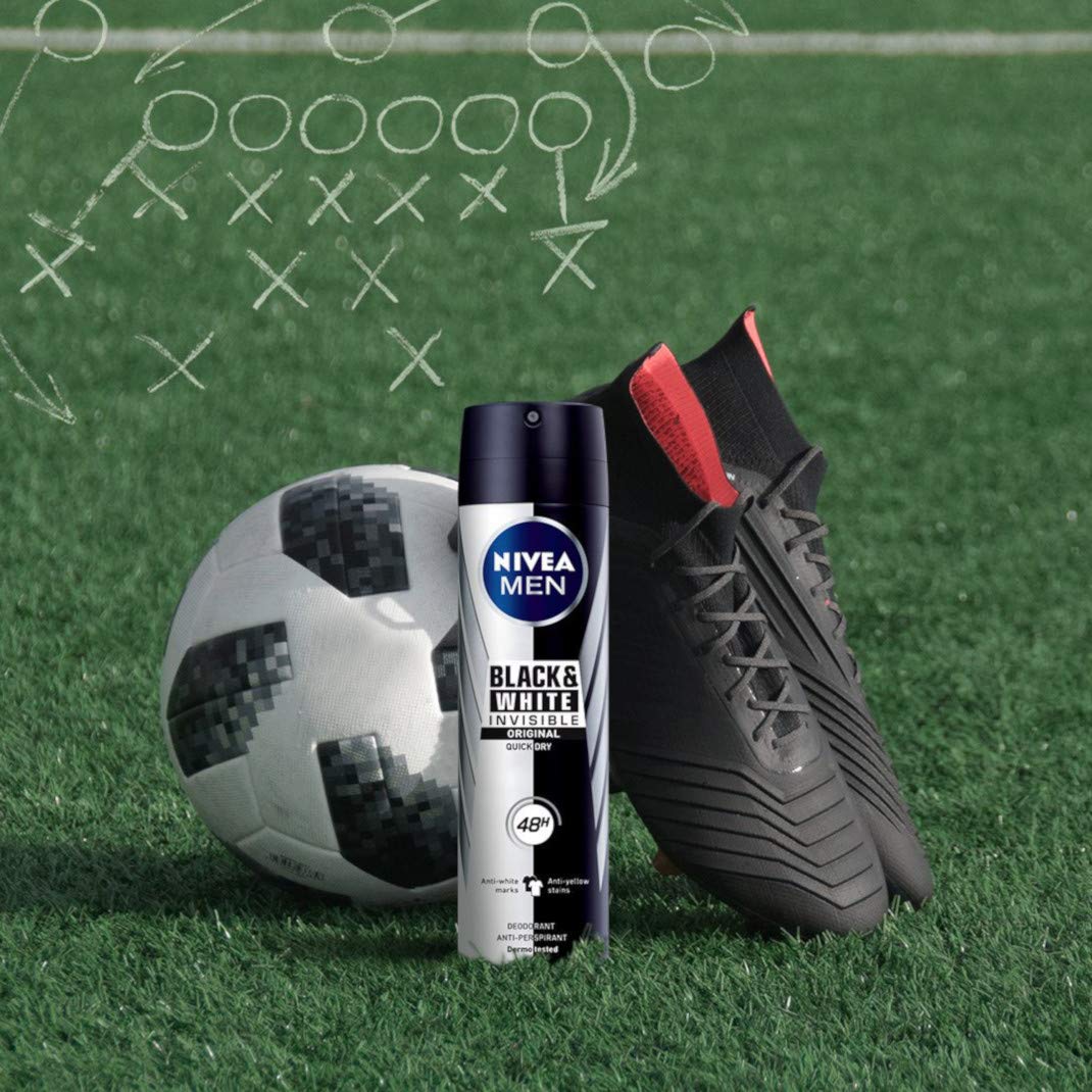 Nivea Men Black & White Invisible Deo Spray 200 Ml Beauty and Personal Care NIVEA MEN