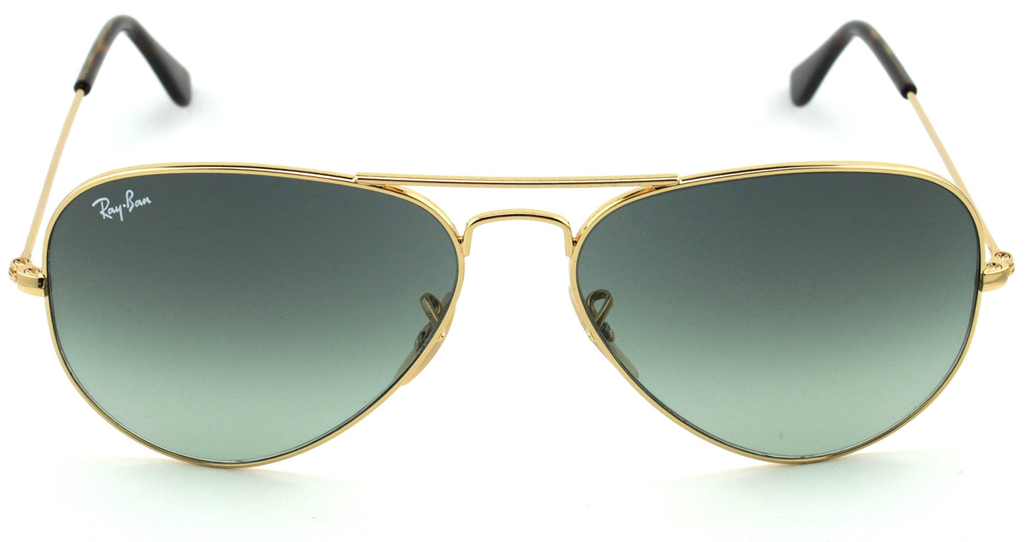 Ray-Ban unisex adult RB3025 Gradient sunglasses, Gold Frame/Light Grey Gradient Lens 181/71, Medium US