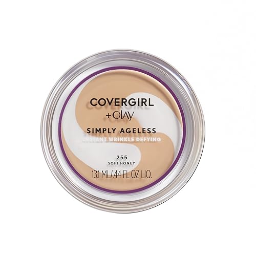 COVERGIRL & OLAY Simply Ageless Instant Wrinkle Defying Foundation Soft Honey, 0.4 oz (packaging may vary)