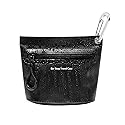 WIROTA Travel Soap Container Bag with Waterproof Zipper and Carabiner Clip Waterproof and Leak Proof Soap Travel Case Travel Accessories (Black)