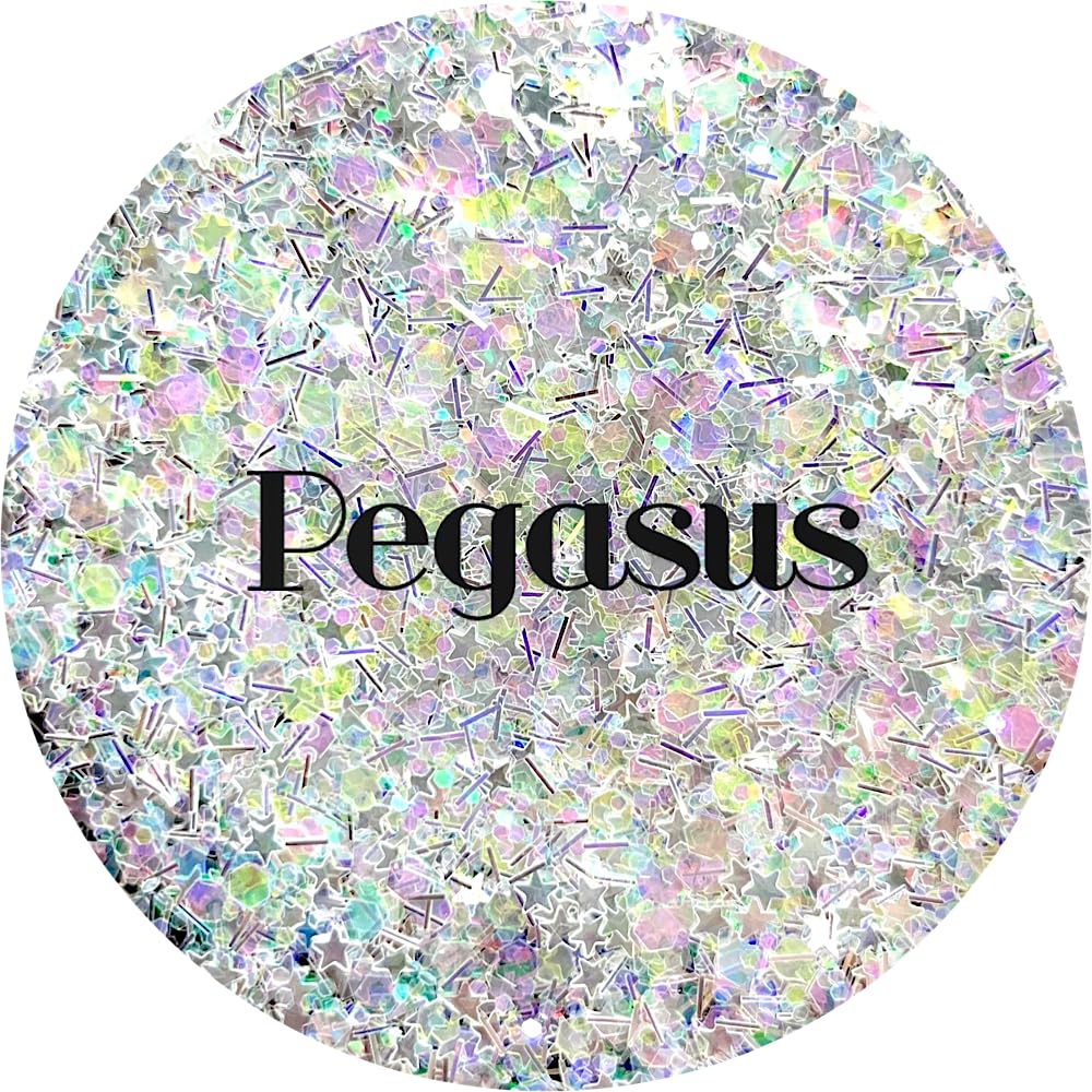 White Polyester Glitter | Craft Glitter | Glitter for Arts & Crafts | Tumblers | Cosmetics | Nails | Epoxy Resin Art | Slime | DIY | Body Glitter | 1