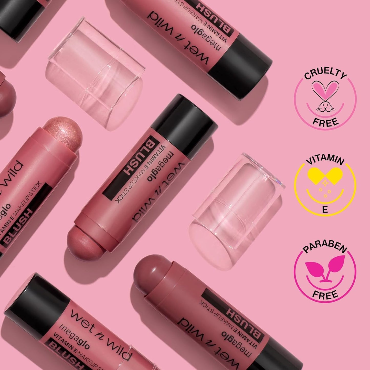 wet n wild MegaGlo Makeup Stick, Buildable Color, Versatile Use, Cruelty-Free & Vegan - Floral Majority (3 Pack)