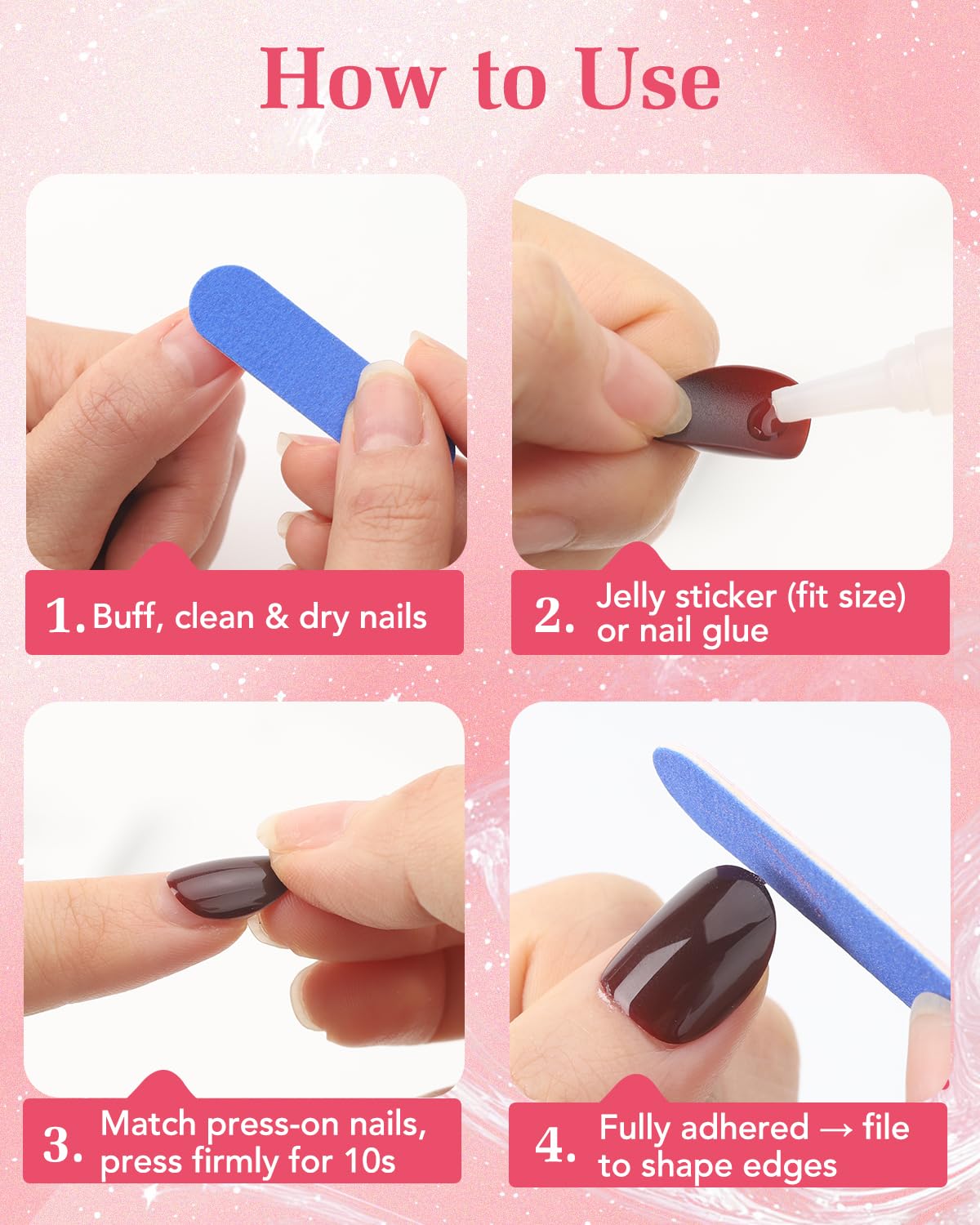 Skiennix Cat Eye Press On Nails - Light Nude 30 Pcs 15 Sizes, Summer Short Square Fake Nails with Glue, Lightweight Natural Reusable Stick On Nails Beauty & Personal Care Skiennix
