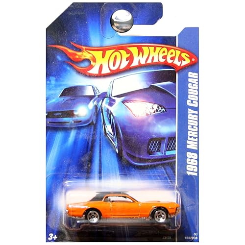 Hot Wheels Orange with Black TOP 1968 Mercury Cougar 182/223