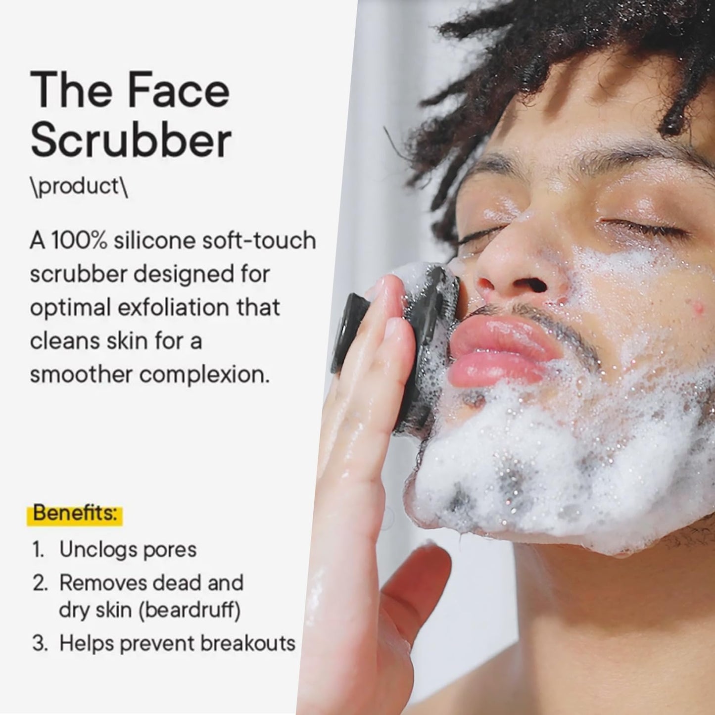 Face Scrubber, Silicone Face Scrubber for Men Facial Cleansing Brush Silicone Face Wash Brush Manual Waterproof Cleansing Skin Care Face Brushes