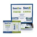 CoreTex Sun X 30+ Broad Spectrum Sunscreen Packets & Dry Towels Duo Kit - Pack of 50 Paraben, Oxybenzone, Octinoxate, & Oil Free Sunscreen - No White