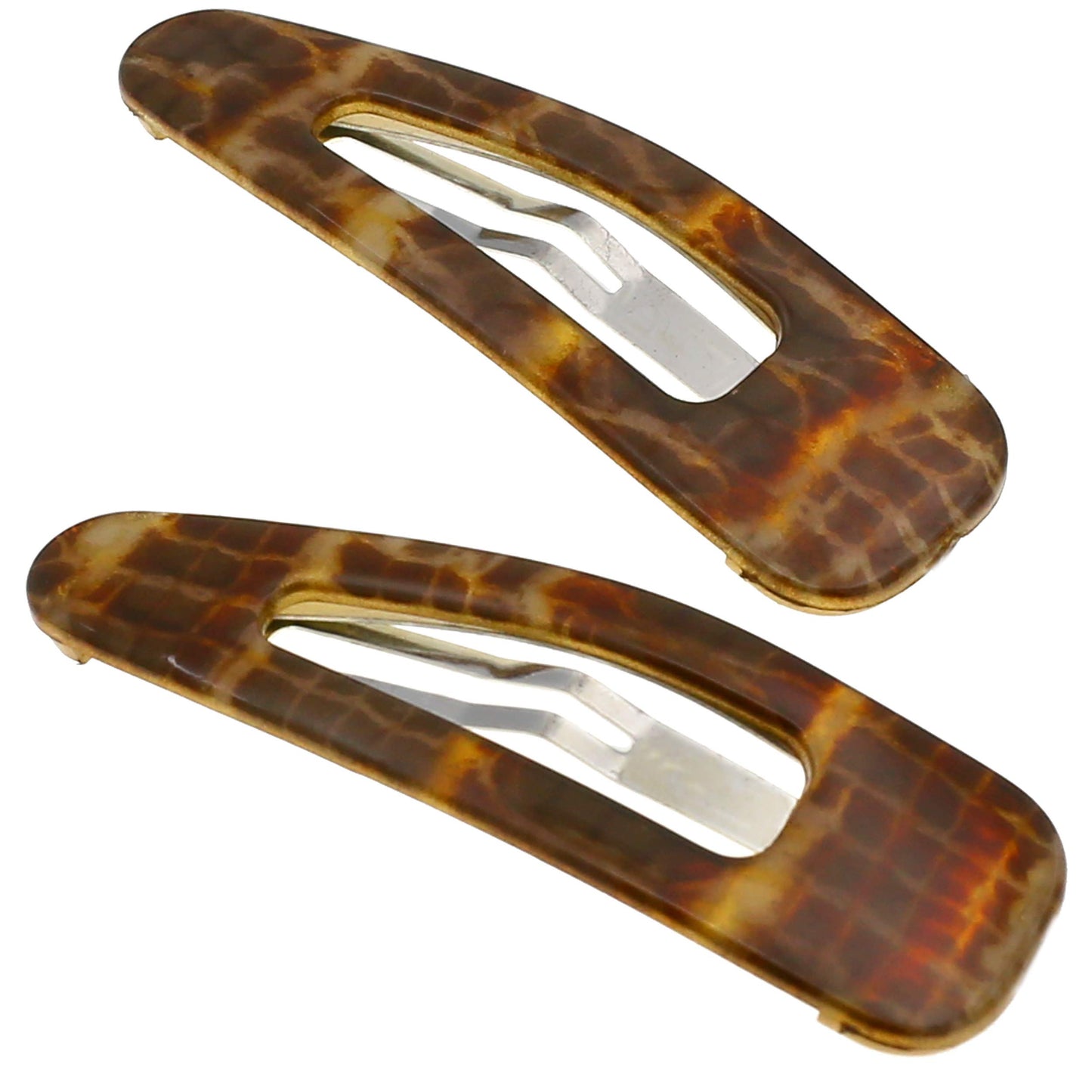 Camila Paris CP3093 French Hair Barrettes Clips, Snap Hair Slides Clic Clac for Women, Styling Girls Side Slide-in Metal Snap Pin Hair Accessories