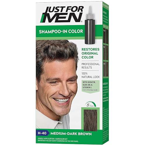 JUST FOR MEN Hair Color H-40 Medium Dark-Brown 1 ea (Pack of 8)