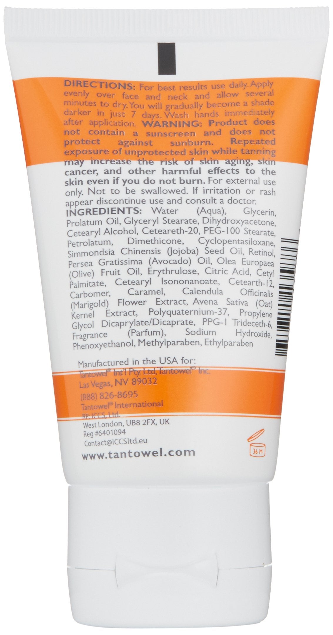 TanTowel On The Glow - Daily Face Moisturizer with retinol - 2 oz