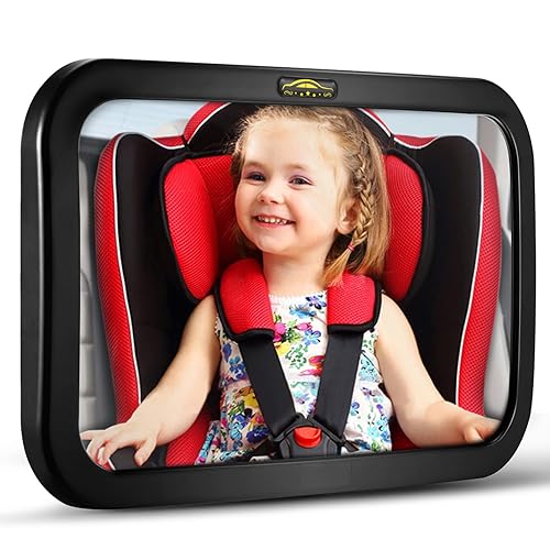 Baby Car Mirror, DARVIQS Car Seat Mirror, Safely Monitor Infant Child in Rear Facing Cars Seat, Wide View Shatterproof Adjustable Acrylic 360°for…
