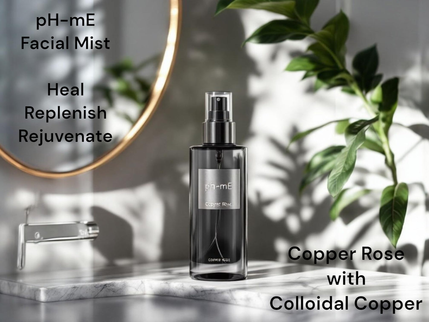 pH-mE Hydrating Cleaning Face Mist, Copper Rose, Pure, Natural, Organic Ingredients Helps your Skin Reduce Wrinkles, Fine Lines, Inflammation, Acne