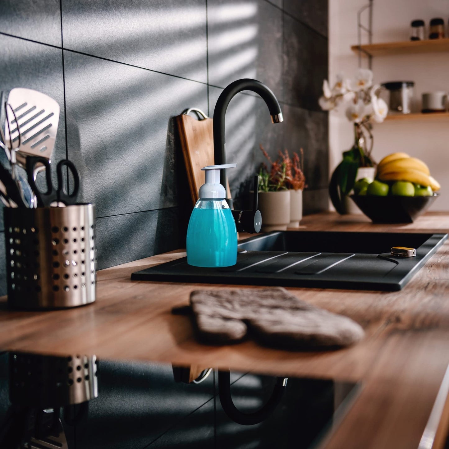 Clear Foaming Soap Dispensers 250ml (8.5oz) – Refillable Plastic Pump Bottles for Bathroom, Compatible with Dr. Bronner’s, 3 Pack